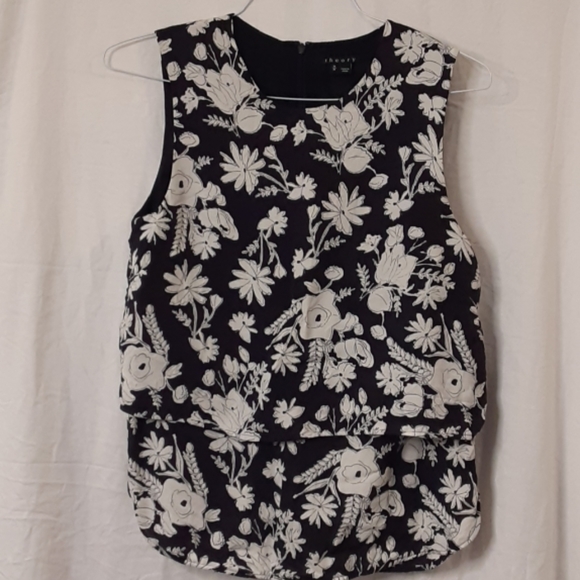 Theory Hodal Floral Top Size Medium - Picture 1 of 8